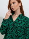 Вільна сукня-сорочка з принтованого зеленого штапелю | 6811028 | фото 3
