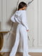 Велюровий білий костюм з короткою толстовкою | 6811091 | фото 3