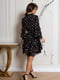 Чорна квіткова сукня з мереживом та воланами | 6811092 | фото 3