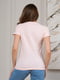 Рожева бавовняна футболка з котячим силуетом | 6811149 | фото 3