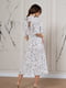 Біла квіткова сукня з вирізом на спинці | 6811158 | фото 3