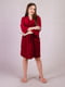 Велюровий халат "Tina" бордовий | 6811250 | фото 3