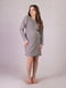 Сіра сукня для вагітних з довгим рукавом і секретом для годування | 6811261 | фото 3