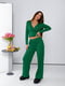 Костюм зелений: лонгслів з вирізом на грудях і штани | 6811298 | фото 3