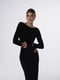 Чорна сукня-максі силуетного крою з вирізом на спинці | 6811326 | фото 4