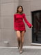 Червона сукня-міні силуетного крою з рукавом-кльош | 6811334 | фото 6