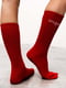 Шкарпетки червоного кольору з принтом UNIQUE | 6811336 | фото 3