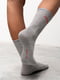 Шкарпетки сірого кольору з принтом UNIQUE | 6811337 | фото 3