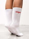 Шкарпетки білого кольору з принтом UNIQUE | 6811338 | фото 2