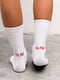 Шкарпетки білого кольору з принтом “Лю.бов” | 6811340 | фото 2