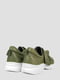 Кожаные кроссовки оливкового цвета | 6812092 | фото 5