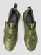 Шкіряні кросівки оливкового кольору | 6812092 | фото 6