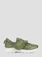 Шкіряні кросівки оливкового кольору | 6812092 | фото 7