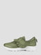 Кожаные кроссовки оливкового цвета | 6812092 | фото 3