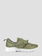 Шкіряні кросівки оливкового кольору | 6812092 | фото 4