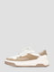 Бежево-белые кожаные кеды | 6812113 | фото 3