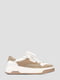 Бежево-белые кожаные кеды | 6812113 | фото 4