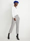 Укороченые шерстяные брюки цвета серый меланж | 6811382 | фото 2