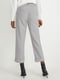 Укороченые шерстяные брюки цвета серый меланж | 6811382 | фото 3