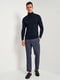 Класичні темно-сірі штани з візерунком "ялинка" | 6811452 | фото 2