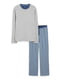 Хлопковая пижама: лонгслив и брюки с узором | 6811849 | фото 2