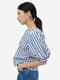 Приталенная блуза в полоску с рукавами-фонариками | 6811923 | фото 3