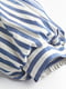 Приталенная блуза в полоску с рукавами-фонариками | 6811923 | фото 7