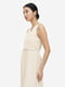Длинное трикотажное платье для беременных кремового цвета | 6811938 | фото 3