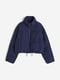 Короткая стеганая темно-синяя куртка-пуховик | 6812023 | фото 2