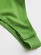 Зеленое трикотажное боди в рубчик | 6812038 | фото 2