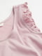 Бледно-розовое платье в рубчик с оборками на плечах | 6812041 | фото 2