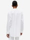Белая хлопково-лляная рубашка | 6812054 | фото 4
