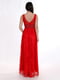 Вечірня дизайнерська червона сукня довжини максі | 6764679 | фото 2