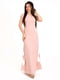 Вечірня сукня рожева дизайнерська довга зі спідницею "годе" | 6764711 | фото 2