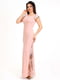 Вечірня сукня рожева дизайнерська довга зі спідницею "годе" | 6764711 | фото 3