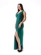 Сукня вечірня зелена з розрізом | 6764738 | фото 2