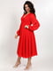 Сукня червона з V-подібним декольте | 6764767 | фото 2