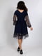Сукня темно-синя з оригінальними рукавами | 6764768 | фото 2