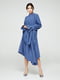 Сукня синя дизайнерська асиметричного крою | 6764797 | фото 2