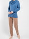 Вовняний синій светр з коміром- хомутом  | 6764804 | фото 2