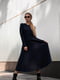 Сукня трикотажна синя довжини міді "Софія"  | 6764806 | фото 2