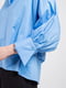 Блакитна бавовняна сорочка з гудзиками на спиці | 6764977 | фото 3