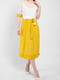 Біло-жовта дизайнерська сукня А-силуету “Іннеса” | 6764997 | фото 2
