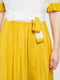 Біло-жовта дизайнерська сукня А-силуету “Іннеса” | 6764997 | фото 3