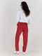 Лляні червоні штани в смужку | 6765061 | фото 2