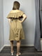 Сукня А-силуету пісочного кольору з баскою | 6765104 | фото 3