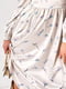 Сукня шовкова міді кольору айворі в принт | 6765133 | фото 3