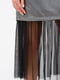 Коктейльна дизайнерська сукня сріблястого кольору  | 6765143 | фото 3