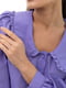 Укорочена блузка бузкового кольору з об'ємними рукавами  | 6765193 | фото 3