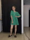 Сукня літня коротка зелена в квітковий принт | 6765328 | фото 3